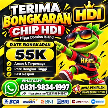 TERIMA BONGKAR CHIP HDI HIGGS DOMINO ISLAND JUAL BELI CHIP HDI WA 083198341997