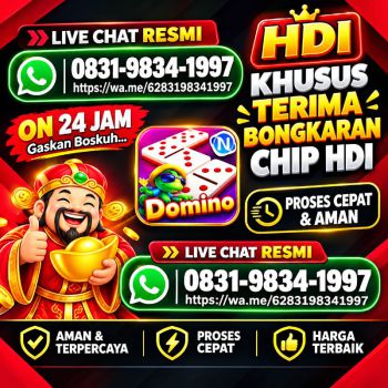 KHUSUS TERIMA BONGKAR CHIP DOMINO ISLAND HIGGS 🔥 BUKA 24JAM WA:0831-9834-1997