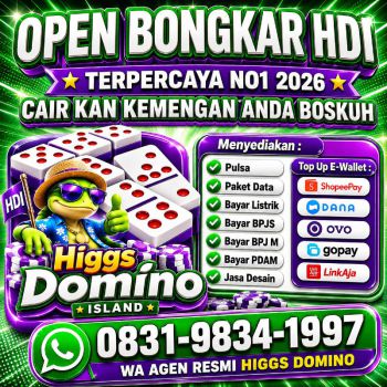 TERIMA BONGKAR CHIP HDI HIGGS DOMINO ISLAND JUAL BELI CHIP HDI WA 083198341997
