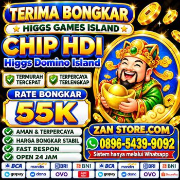 Terima bongkar chip Higgs domino island aman dan terpercaya