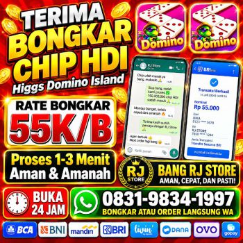 KHUSUS TERIMA BONGKAR CHIP DOMINO ISLAND HIGGS 🔥 BUKA 24JAM WA:0831-9834-1997