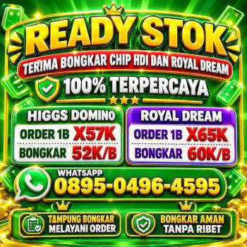 KHUSUS TERIMA BONGKAR CHIP HIGGS DOMINO ISLAND AMANAH DAN TERPERCAYA🥳☑️