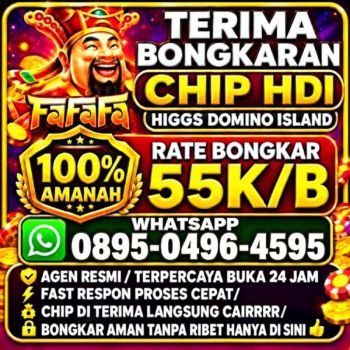 AGEN TERIMA BONGKARAN CHIP HIGGS DOMINO ISLAND TERPERCAYA AGEN RESMI✔️✔️✔️