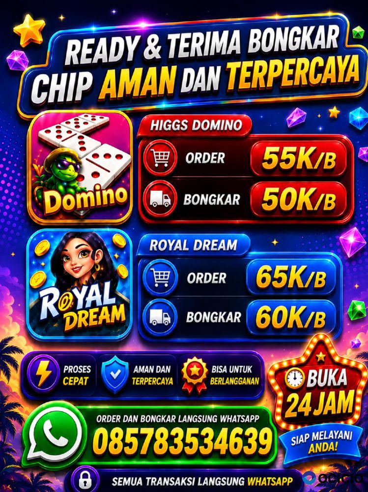 TERIMA BONGKAR CHIP HDI HIGGS DOMINO ISLAND JUAL BELI CHIP HDI WA 085783534639🤗