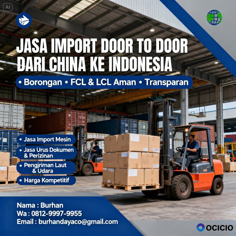 JASA IMPORT D00R TO DOOR DARI CHINA KE INDONESIA 081299979955