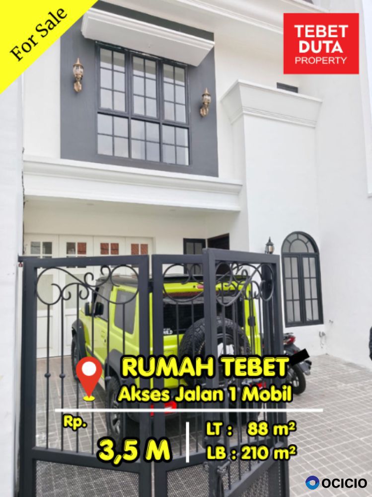 Dijual Rumah Baru Tebet Siap Huni Lokasi Strategis Jalan 1 Mobil