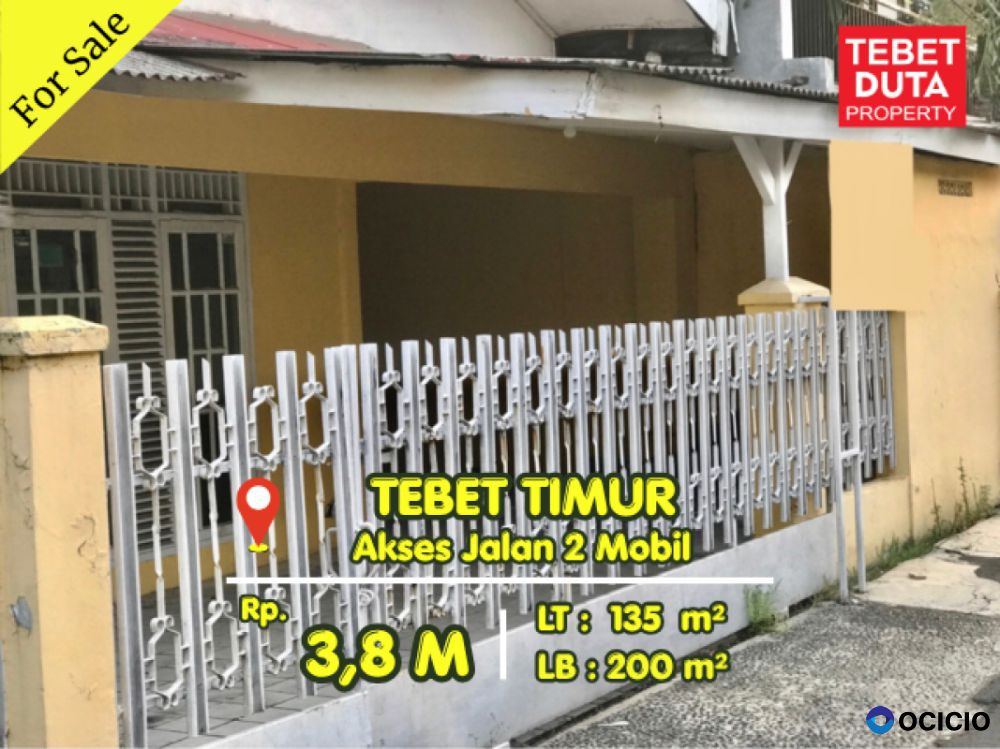 Dijual Cepat Rumah Tebet Timur Lokasi Strategis Jalan 2 Mobil