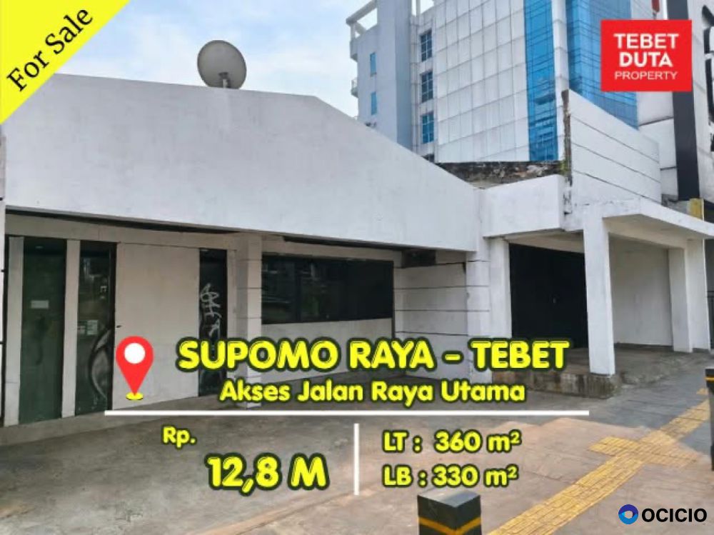 Dijual Murah Ruang Usaha Supomo Tebet Harga Dibawah NJOP Jalan Raya Utama (BU)