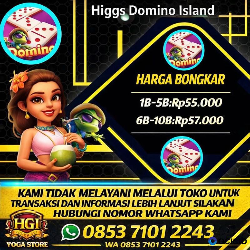 Terima Bongkaran Chip Higgs Domino Island Amanah dan Terpecaya
