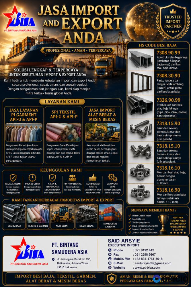 JASA IMPORT BORONGAN & CUSTOMS CLEARANCE