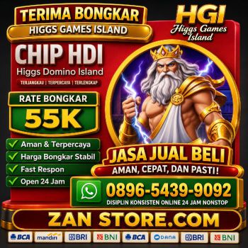 Terima bongkar chip Higgs domino island aman dan terpercaya