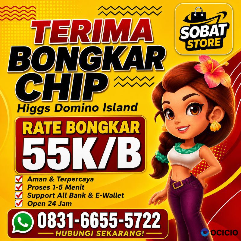 KHUSUS TERIMA BONGKAR CHIP DOMINO ISLAND HIGGS 🔥 BUKA 24JAM WA:0831-6655-5722