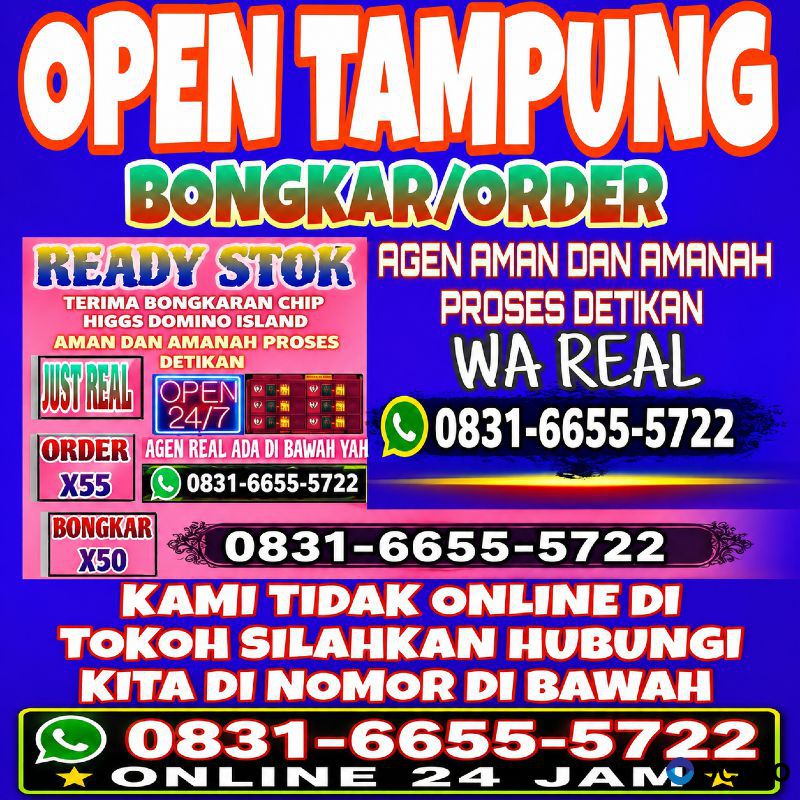 AGEN TERIMA BONGKAR CHIP DOMINO ISLAND HIGGS 🔥 BUKA 24JAM WA:0831-6655-5722