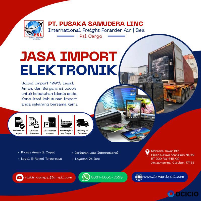 Jasa Import Door To Door Borongan Elektronik
