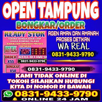 KHUSUS TERIMA BONGKAR CHIP DOMINO ISLAND HIGGS 🔥 BUKA 24JAM WA:0831-9433-9790