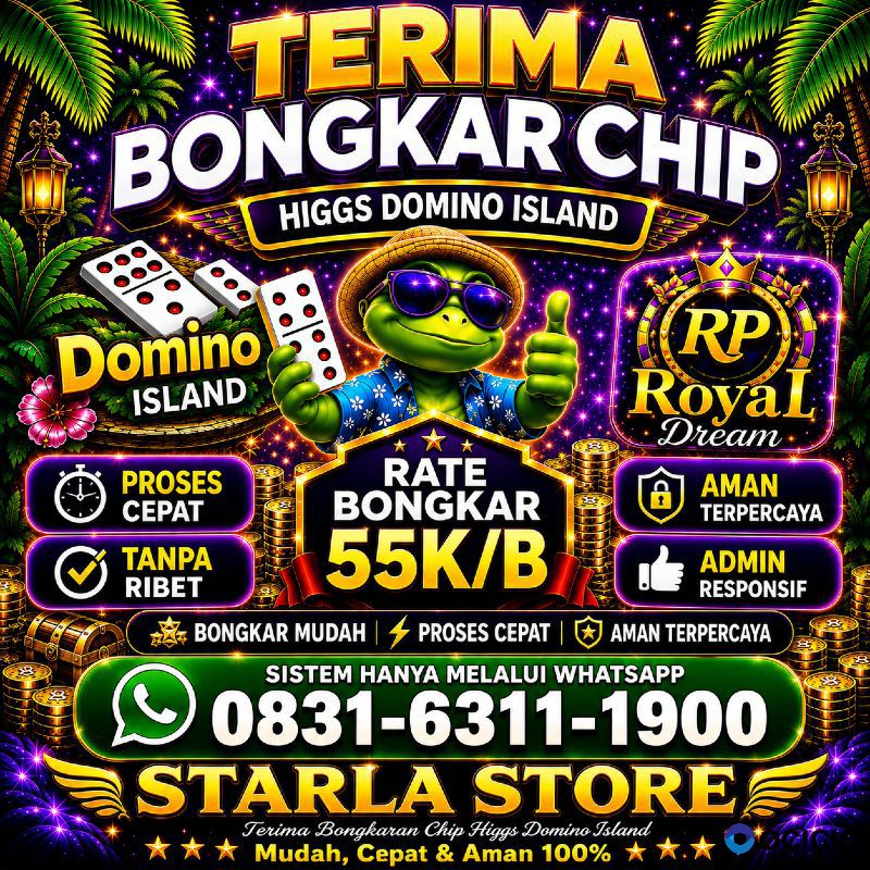 TERIMA BONGKAR CHIP HDI HIGGS DOMINO ISLAND DAN ROYAL DREAM WA 0831-6311-1900