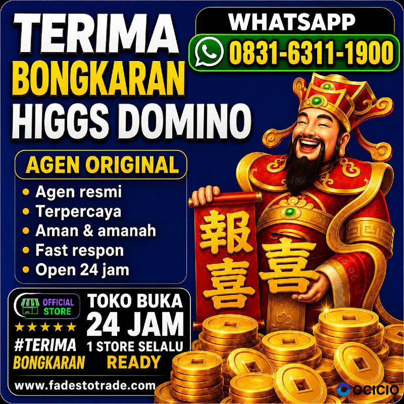 KHUSUS TERIMA BONGKAR CHIP DOMINO ISLAND HIGGS 🔥 BUKA 24JAM WA:0831-6311-1900
