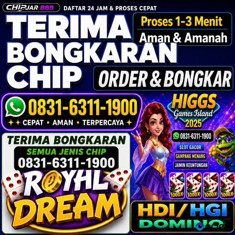 Terima Bongkaran Chip Higgs domino Island Amanah dan terpercaya