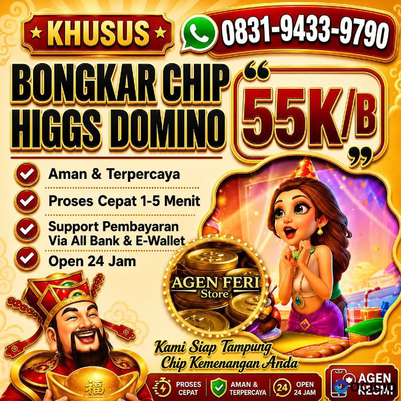 TERIMA BONGKAR CHIP HDI HIGGS DOMINO ISLAND JUAL BELI CHIP HDI WA 083194339790