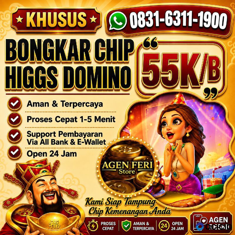 TERIMA BONGKAR CHIP HDI HIGGS DOMINO ISLAND JUAL BELI CHIP HDI WA 083163111900