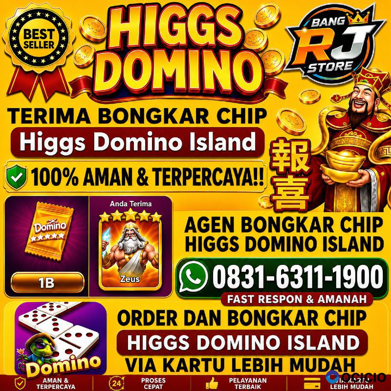 KHUSUS TERIMA BONGKAR CHIP DOMINO ISLAND HIGGS 🔥 BUKA 24JAM WA:0831-6311-1900