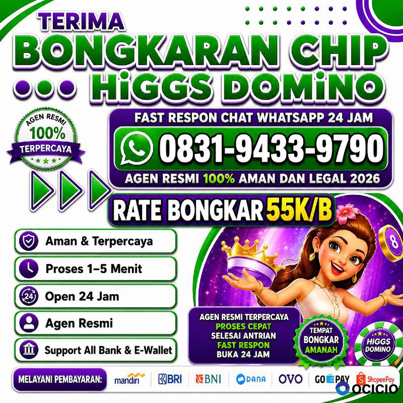 TERIMA BONGKAR CHIP HDI HIGGS DOMINO ISLAND JUAL BELI CHIP HDI WA 083194339790