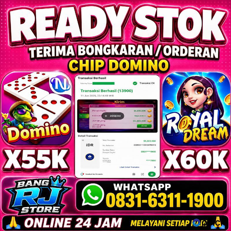 TERIMA BONGKAR CHIP HDI HIGGS DOMINO ISLAND DAN ROYAL DREAM WA 0831-6311-1900