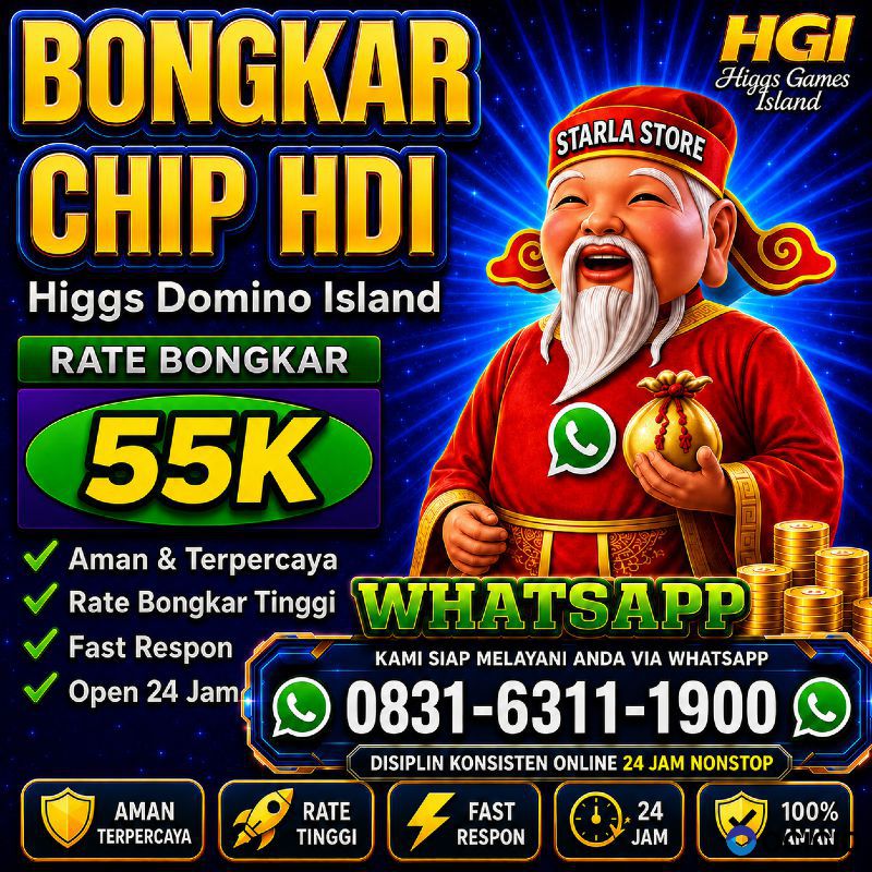 Terima Bongkar Chip Hdi Higgs Domino Island Aman Dan Terpercaya Wa 083163111900