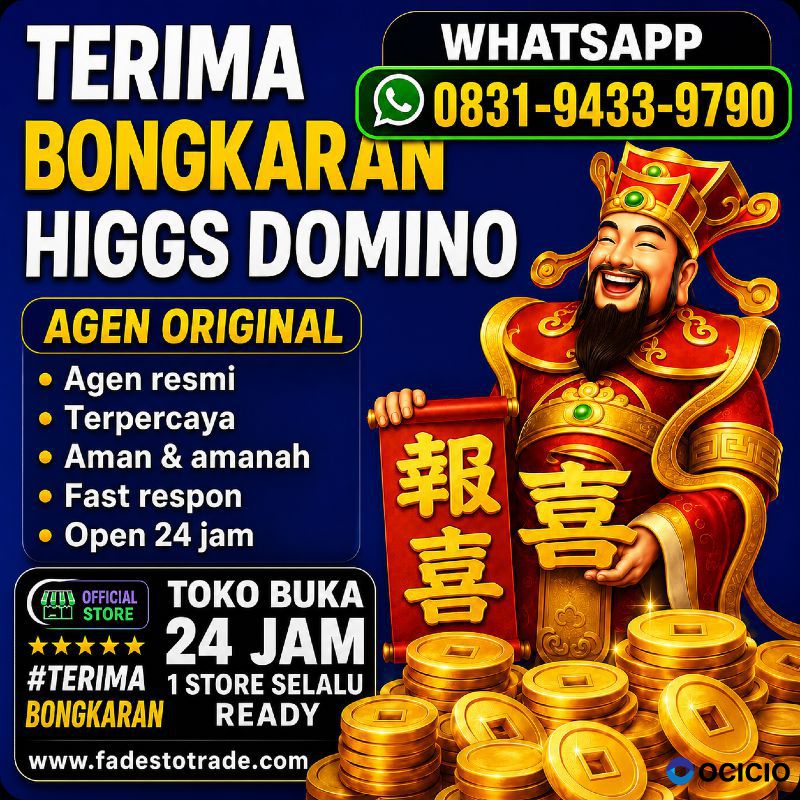 KHUSUS TERIMA BONGKAR CHIP DOMINO ISLAND HIGGS 🔥 BUKA 24JAM WA:0831-9433-9790
