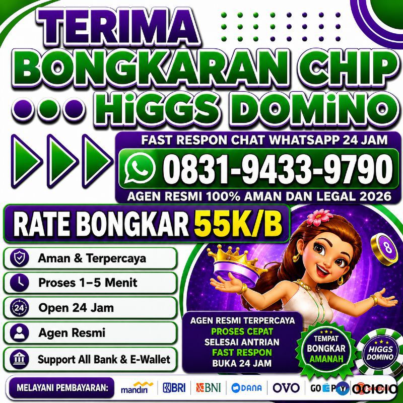 TERIMA BONGKAR CHIP HDI HIGGS DOMINO ISLAND JUAL BELI CHIP HDI WA 083194339790