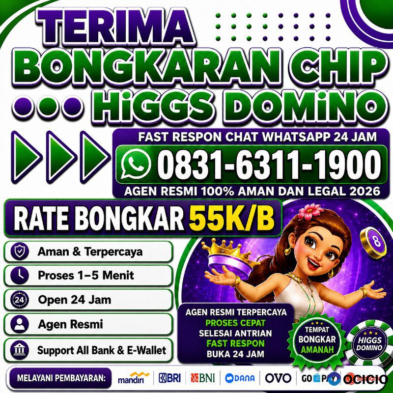 TERIMA BONGKAR CHIP HDI HIGGS DOMINO ISLAND JUAL BELI CHIP HDI WA 083163111900