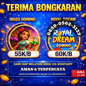 TERIMA BONGKAR CHIP HDI HIGGS DOMINO ISLAND & RD OPEN 24 JAM WA.0858.0562.3137💯💯