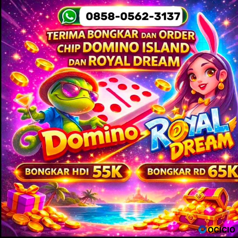 TERIMA BONGKAR CHIP HDI HIGGS DOMINO ISLAND & RD OPEN 24 JAM WA 0858/0562/3137
