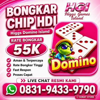 TERIMA BONGKAR CHIP HDI HIGGS DOMINO ISLAND DAN ROYAL DREAM WA 0831-9433-9790
