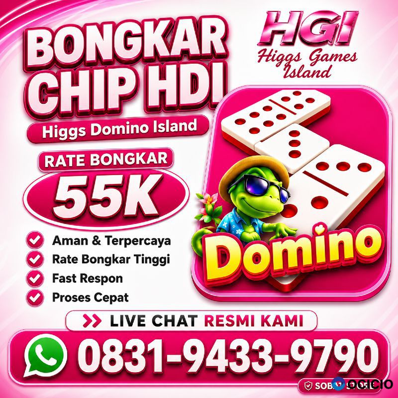 TERIMA BONGKAR CHIP HDI HIGGS DOMINO ISLAND DAN ROYAL DREAM WA 0831-9433-9790