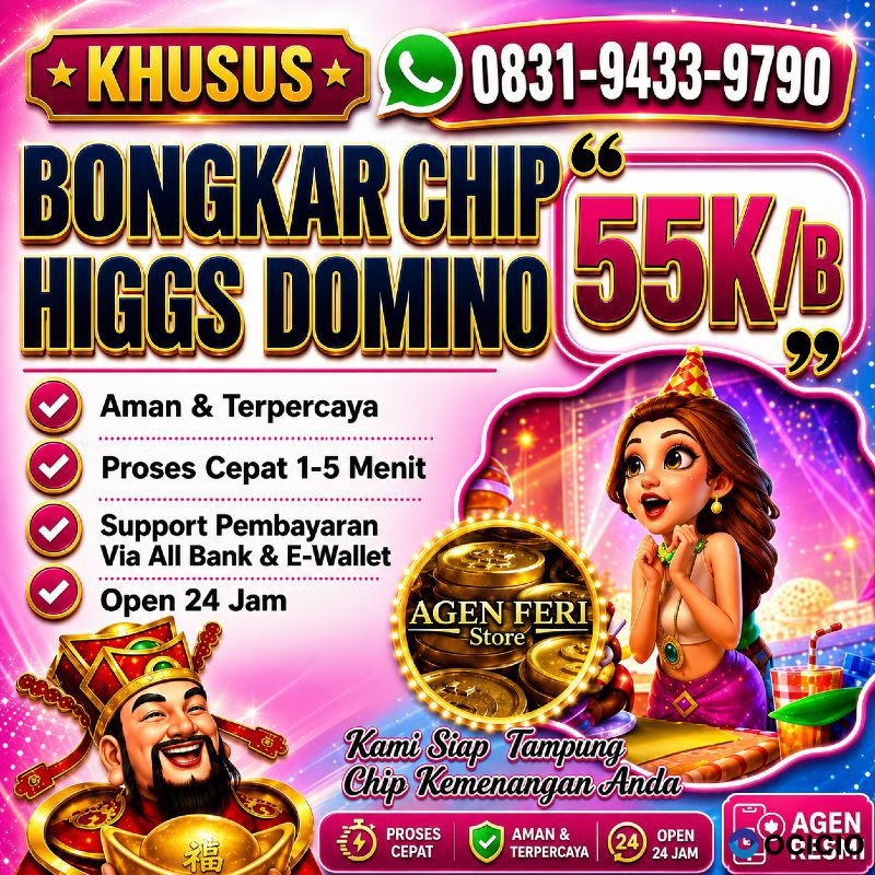 TERIMA BONGKAR CHIP HDI HIGGS DOMINO ISLAND JUAL BELI CHIP HDI WA 083194339790