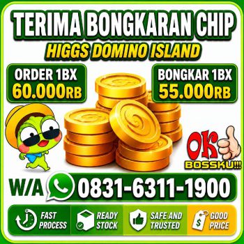 TERIMA BONGKAR CHIP HDI HIGGS DOMINO ISLAND DAN ROYAL DREAM WA 0831-6311-1900