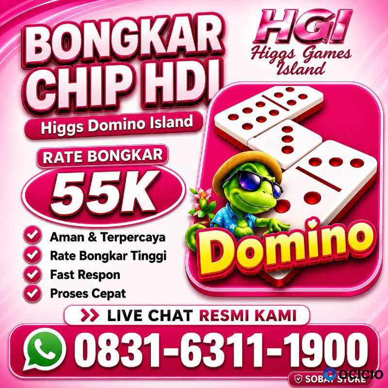 TERIMA BONGKAR CHIP HDI HIGGS DOMINO ISLAND JUAL BELI CHIP HDI WA 083163111900