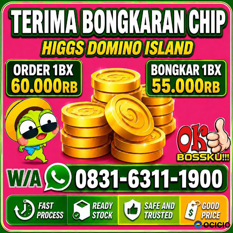 TERIMA BONGKAR CHIP HDI HIGGS DOMINO ISLAND JUAL BELI CHIP HDI WA 083163111900