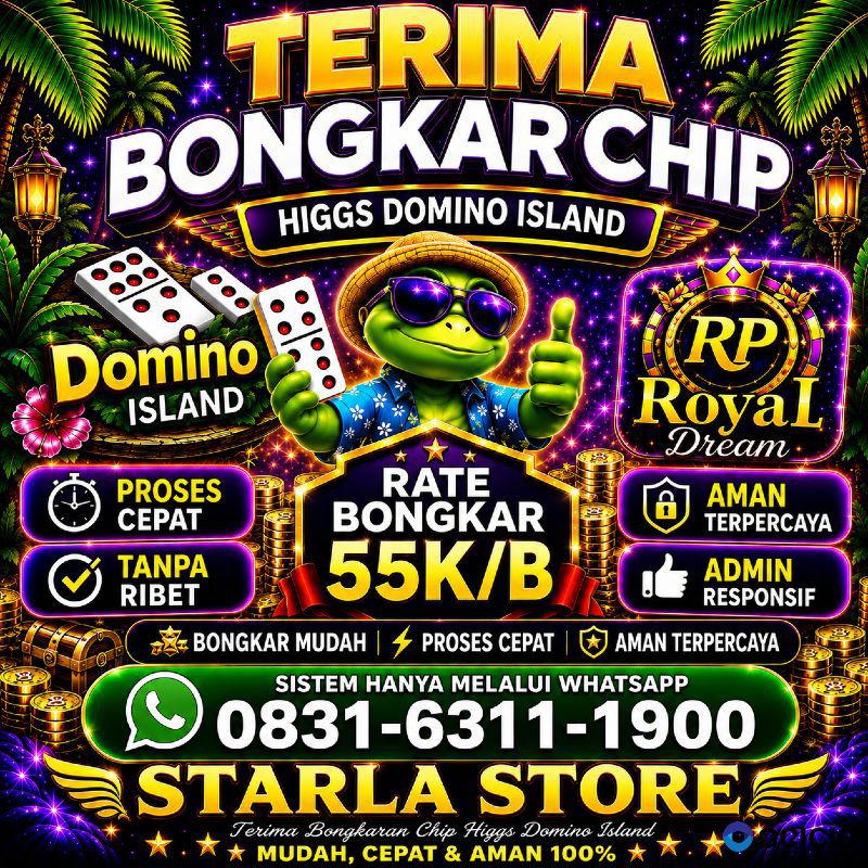 TERIMA BONGKAR CHIP HDI HIGGS DOMINO ISLAND DAN ROYAL DREAM WA 0831-6311-1900