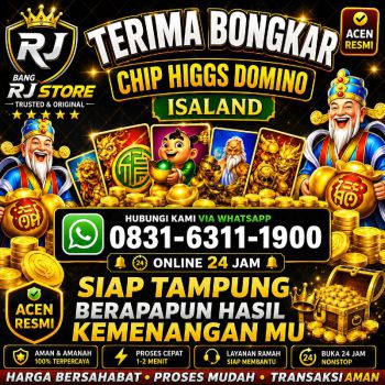 KHUSUS TERIMA BONGKAR CHIP DOMINO ISLAND HIGGS 🔥 BUKA 24JAM WA:0831-6311-1900