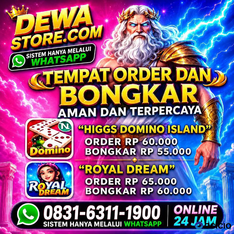 TERIMA BONGKAR CHIP HDI HIGGS DOMINO ISLAND DAN ROYAL DREAM WA 083163111900