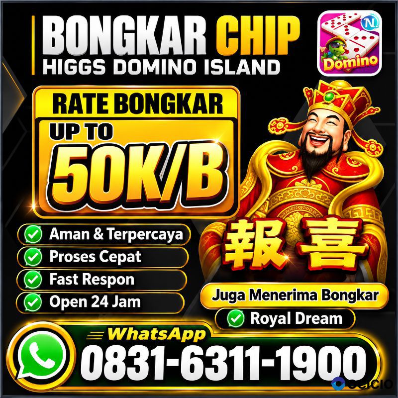 TERIMA BONGKAR CHIP HDI HIGGS DOMINO ISLAND JUAL BELI CHIP HDI WA 083163111900
