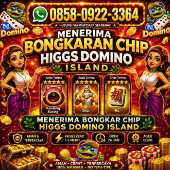 TERIMA BONGKAR CHIP HIGGS DOMINO ISLAND WA:0858-0922-3364