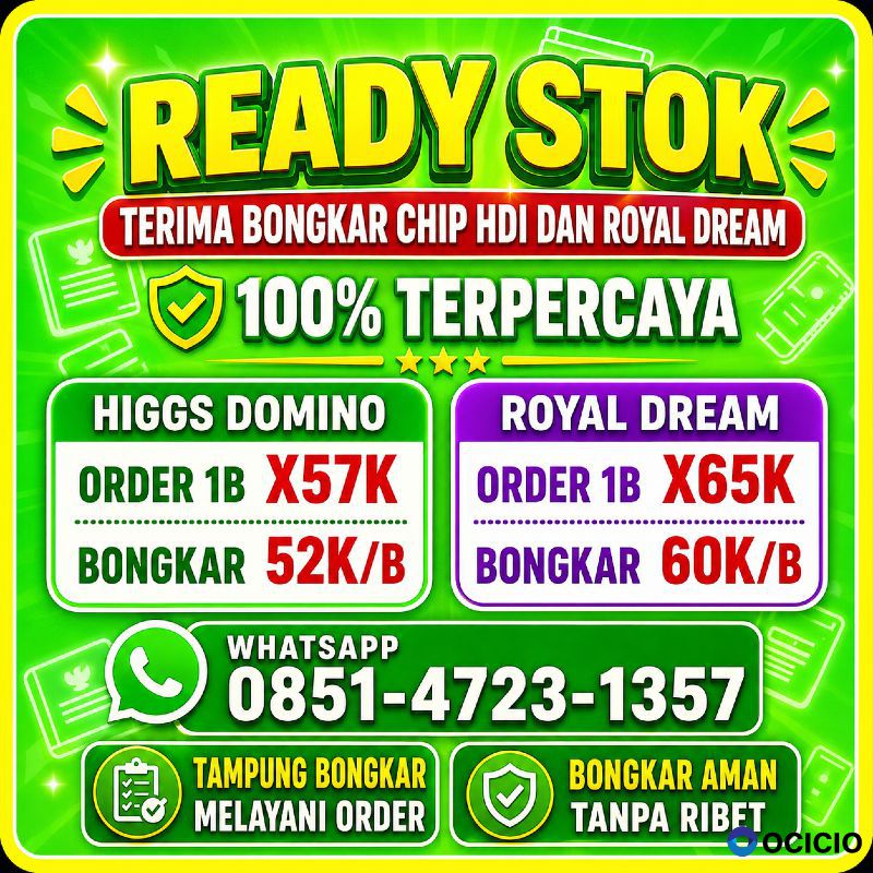 Terima bongkaran chip hdi Higgs domino terpercaya wa 085147231357