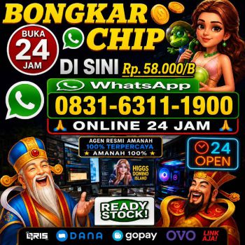 KHUSUS TERIMA BONGKAR CHIP DOMINO ISLAND HIGGS 🔥 BUKA 24JAM WA:0831-6311-1900