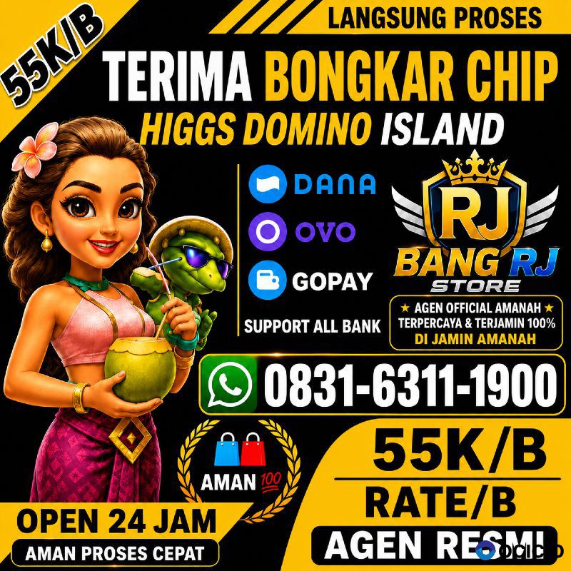 KHUSUS TERIMA BONGKAR CHIP DOMINO ISLAND HIGGS 🔥 BUKA 24JAM WA:0831-6311-1900