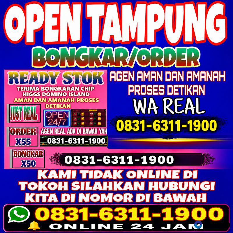 KHUSUS TERIMA BONGKAR CHIP DOMINO ISLAND HIGGS 🔥 BUKA 24JAM WA:0831-6311-1900