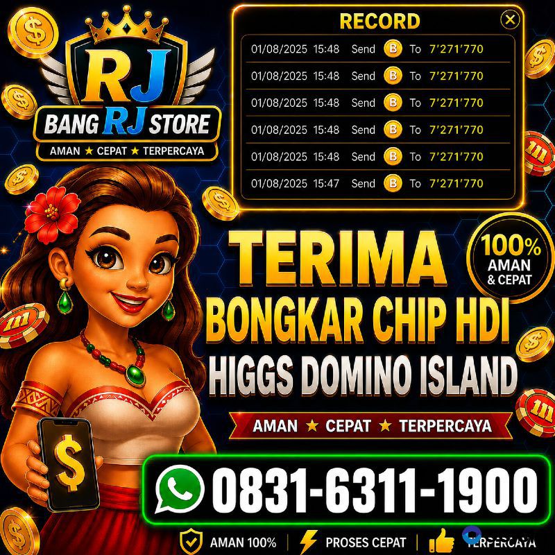 TERIMA BONGKAR CHIP HDI HIGGS DOMINO ISLAND JUAL BELI CHIP HDI WA 083163111900