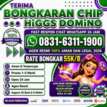 TERIMA BONGKAR CHIP HDI HIGGS DOMINO ISLAND JUAL BELI CHIP HDI WA 083163111900